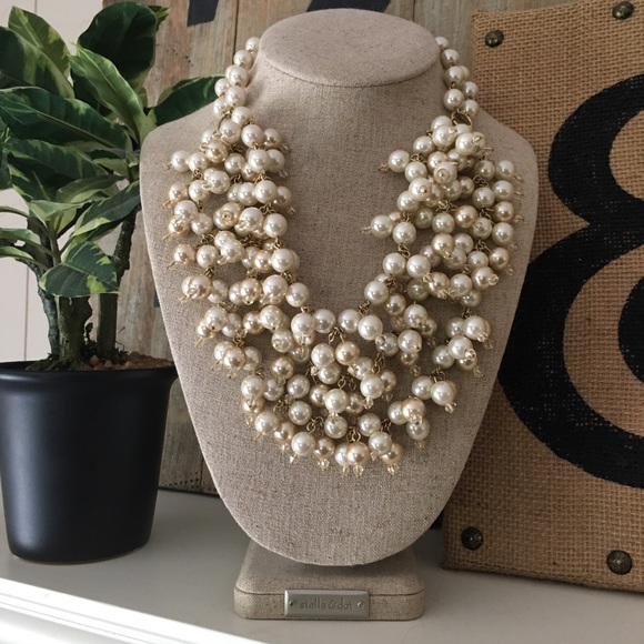 Stella & Dot Jewelry - Authentic Stella & Dot Sofia Pearl Bib Necklace